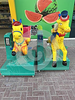 Coin operated kiddie rides