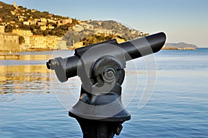 Coin operated monocular telescope at Italy