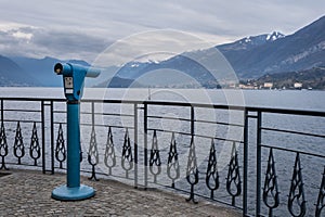 Coin-operated tower viewer, Bellagio, Italy