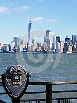 Coin Operated Viewing Scope for New York City Skyline