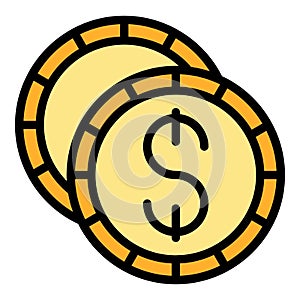 Coin pay offer icon vector flat