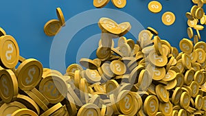 Coin piling up Fees Increasing coins animation