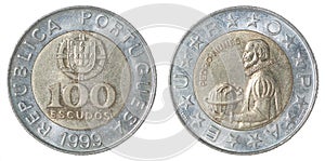Coin Portuguese escudo photo