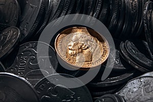 Coin from precious metal