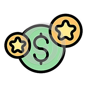 Coin promo icon vector flat