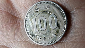 Coin Silver 100 YEN 1966 JAPAN Era of Emperor Hirohito