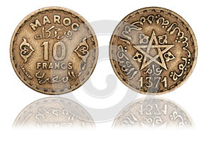 Coin ten francs 1952 . Tunisian Republic