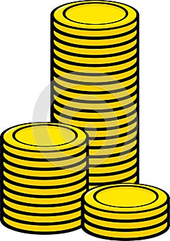 coin towers vector illustration