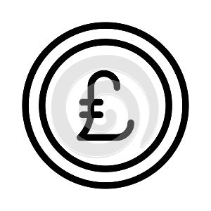 Coin vector thin line icon