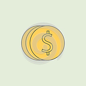 coinage icon. Element of banking icon for mobile concept and web apps. Field outline coinage icon can be used for web and mobile photo