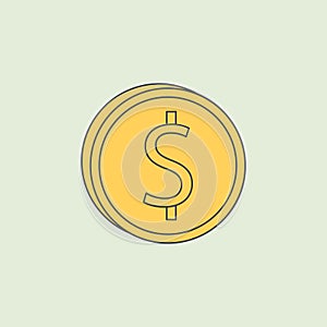 coinage icon. Element of banking icon for mobile concept and web apps. Field outline coinage icon can be used for web and mobile