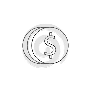 coinage icon. Element of banking icon for mobile concept and web apps. Thin line icon for website design and development, app dev
