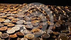 coins arranged in a stack represent the ideas of inves