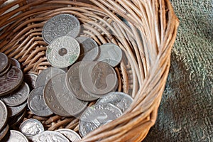 Coins in a basket