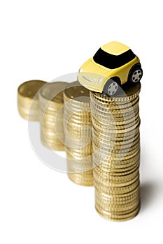 Coins and a car