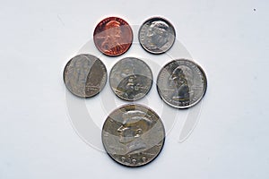 Coins with portraits from the USA