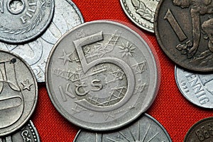 Coins of the Czechoslovak Socialist Republic photo
