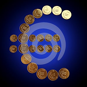 Coins euro symbol