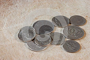 Coins on the floor