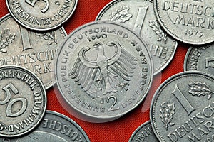 Coins of Germany. German eagle
