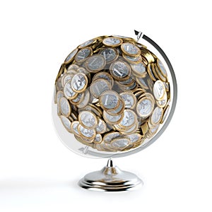 The Coins Globe (Money Conceptual Picture)