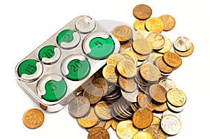 Coins holder and small change