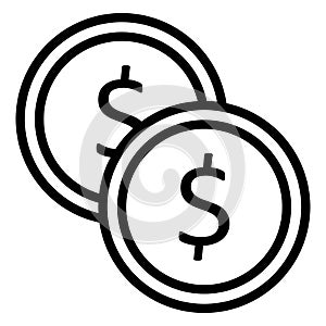 Coins   Isolated Vector icon which can easily modify or edit