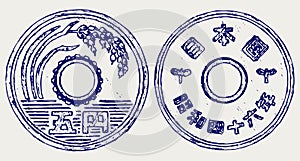 Coins of the japanese currency