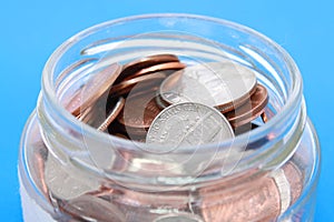 Coins in a jar