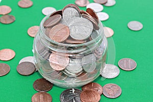 Coins in a jar