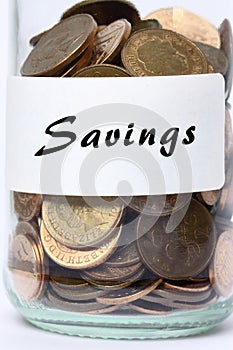 Coins jar savings