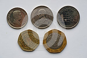 Coins from Jordan - dinars and piastres photo