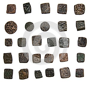 Coins of Malwa Sultans India and Mughal Emperor