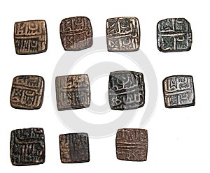 Coins of Malwa Sultans India and Mughal Emperor