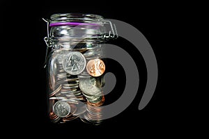 Coins in a Mason Jar