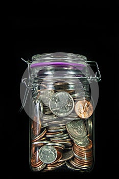 Coins in a Mason Jar