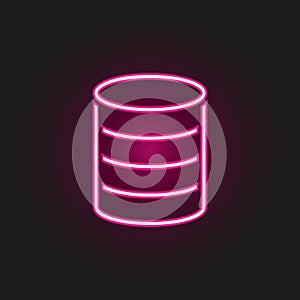 coins neon style icon. Simple thin line, outline vector of web icons for ui and ux, website or mobile application