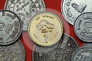 Coins of Nepal. 1998 Visit Nepal Year