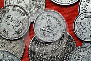 Coins of Nepal. Nepalese royal crown