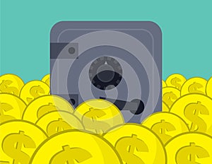 Coins Pile Safe