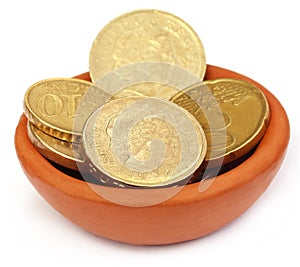 Coins in a pottary