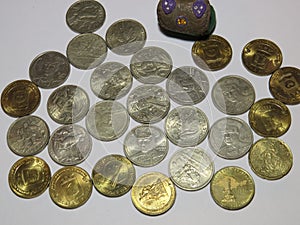 Coins of Russia devoted to various memorable dates.