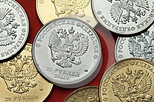 Coins of Russia. Russian double-headed eagle