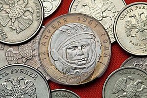 Coins of Russia. Yuri Gagarin