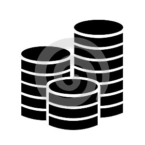 Coins stack vector icon