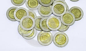 Coins thai baht background