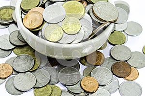 Coins thai baht background