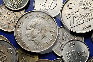 Coins of Turkey. Mustafa Kemal Ataturk photo