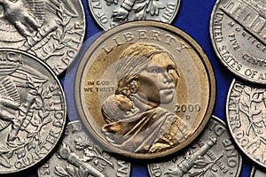 Coins of USA. Sacagawea Dollar photo