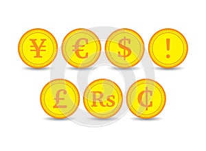 Coins various currencies